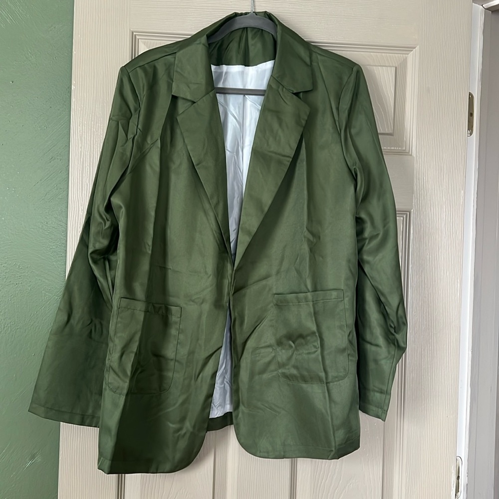 Green suit coat womens